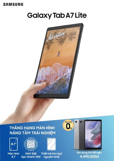 Galaxy Tab A7 Lite ra mắt tại VN: Máy tính bảng mới giá siêu rẻ của Samsung - Ảnh 4. Galaxy Tab A7 Lite ra mắt tại VN: Máy tính bảng mới giá siêu rẻ của Samsung - Ảnh 4.
