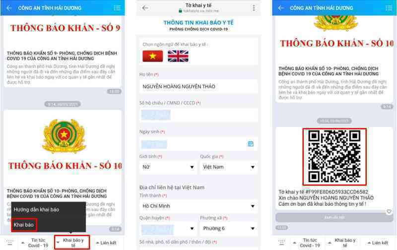 Cách dùng Zalo trong khai báo điện tử nhanh, giảm ùn tắc
