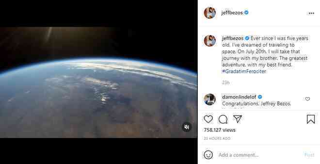 Jeff Bezos sẽ đích thân tham dự chuyến bay chở khách đầu tiên của Blue Origin