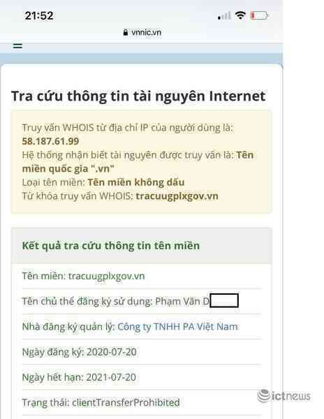 Bộ GTVT: Website tracuugplxgov.vn giả mạo trang thông tin điện tử Giấy phép lái xe