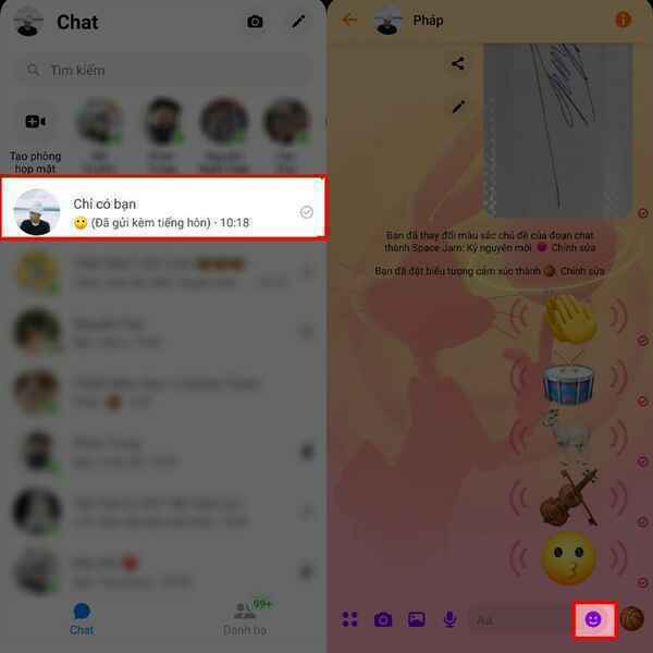 Hướng dẫn sử dụng biểu tượng cảm xúc âm thanh trên Facebook Messenger