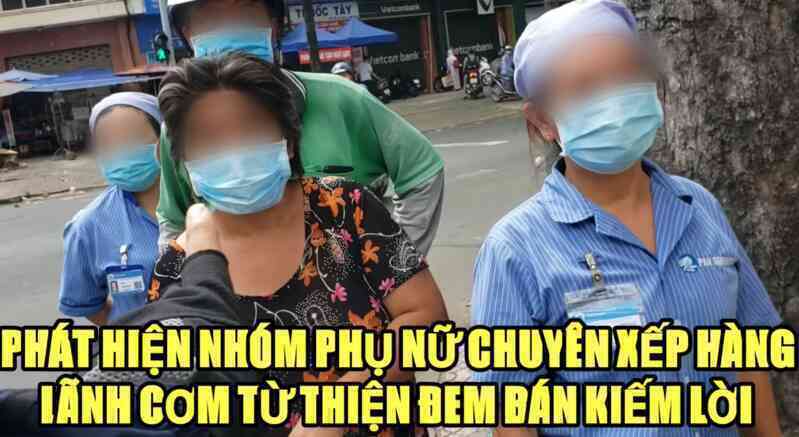 YouTuber phanh phui một nhóm chuyên xếp hàng lấy cơm từ thiện rồi mang đi bán lại, 