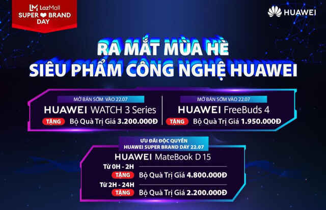 Huawei cùng Lazada mở siêu phẩm sale hè: 1 ngày ưu đãi toàn gian hàng, quà 700k cho đơn từ 3 triệu và chính thức mang Huawei Matebook D 15 về Việt Nam
