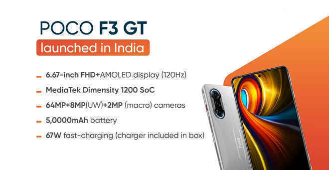 POCO F3 GT ra mắt: Dimensity 1200, có phím trigger để chơi game, sạc nhanh 67W, giá từ 8.4 triệu đồng