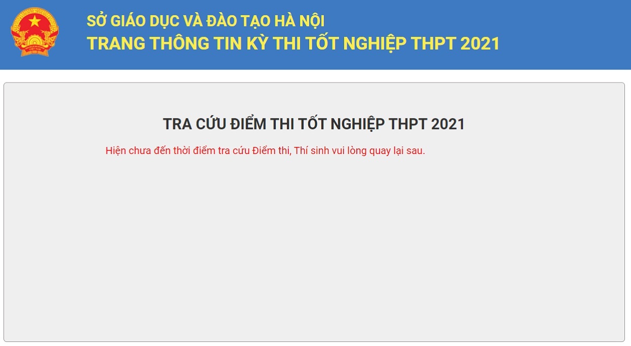 Hướng dẫn tra cứu điểm thi tốt nghiệp THPT 2021 của Hà Nội