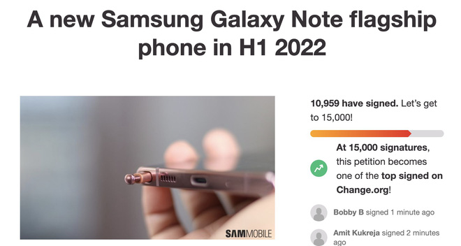 Hàng chục nghìn fan ký đơn kiến nghị Samsung mang Galaxy Note trở lại vào năm sau thay cho Galaxy S22 - Ảnh 2. Hàng chục nghìn fan ký đơn kiến nghị Samsung mang Galaxy Note trở lại vào năm sau thay cho Galaxy S22 - Ảnh 2.