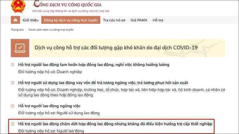 Hướng dẫn nhận tiền hỗ trợ thất nghiệp mùa dịch qua mạng