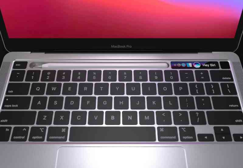 Lộ diện mô hình MacBook Pro với khay chứa bút cảm ứng