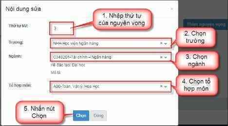 Hướng dẫn điều chỉnh nguyện vọng xét tuyển 2021 qua mạng
