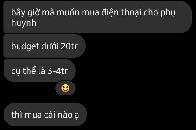 Tìm điện thoại mới cho bố mẹ: Budget dưới 20 triệu, cụ thể là 3 - 4 triệu chọn máy nào? - Ảnh 1. Tìm điện thoại mới cho bố mẹ: Budget dưới 20 triệu, cụ thể là 3 - 4 triệu chọn máy nào? - Ảnh 1.
