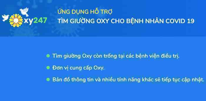 Ứng dụng Oxy 247 giúp bệnh nhân Covid-19 tìm giường oxy