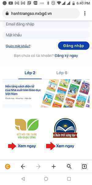 Hướng dẫn dùng sách giáo khoa điện tử miễn phí trên điện thoại