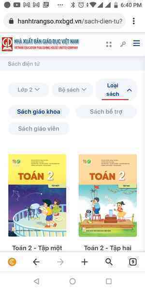 Hướng dẫn dùng sách giáo khoa điện tử miễn phí trên điện thoại