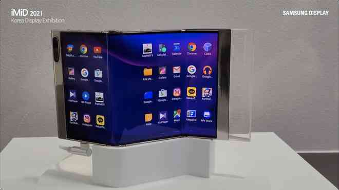 Xuất hiện nguyên mẫu điện thoại Samsung với màn hình gập hai lần