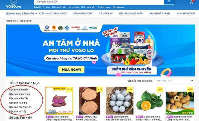 Địa chỉ mua nông sản chính vụ qua mạng