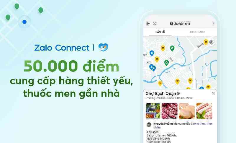 50.000 điểm cung cấp hàng thiết yếu, thuốc men gần nhà trên Zalo Connect
