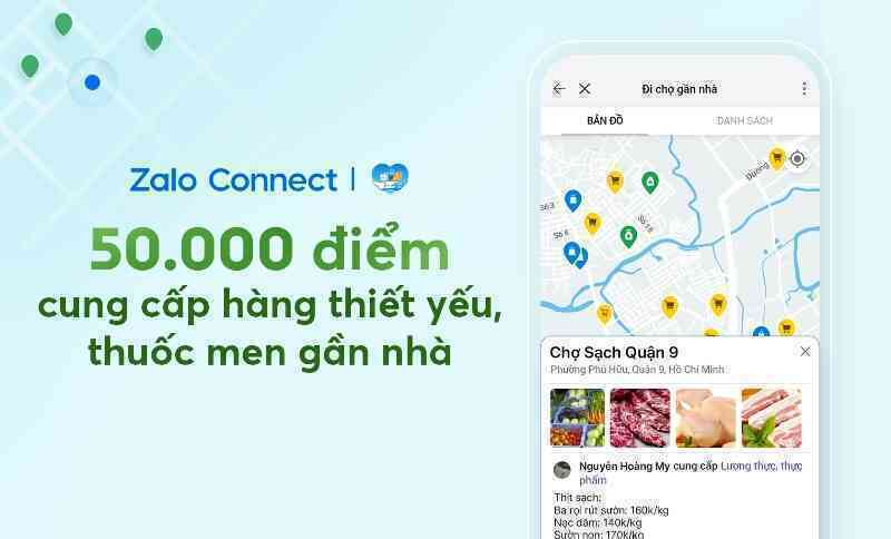 50.000 điểm cung cấp hàng thiết yếu, thuốc men gần nhà trên Zalo Connect