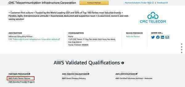 CMC Telecom chính thức là Public Sector Partner của AWS tại Việt Nam