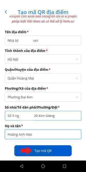 Hướng dẫn tạo mã QR địa điểm trên điện thoại