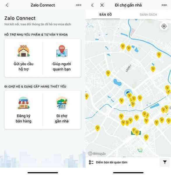 Tính năng của Zalo giúp người dân “đi chợ” nhanh