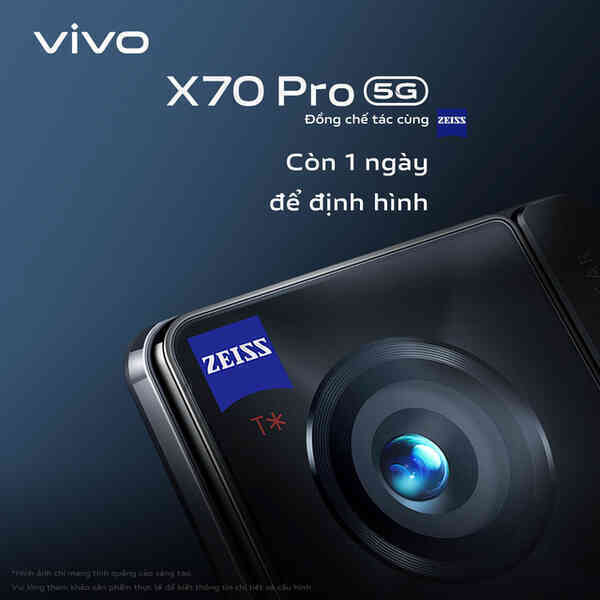 Đếm ngược 1 ngày trước thềm ra mắt flagship X70 Pro nhà vivo