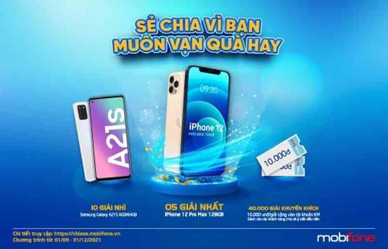 Đón iPhone 12 Pro Max về nhà cùng chương trình “Sẻ chia vì bạn – Muôn vạn quà hay” của MobiFone