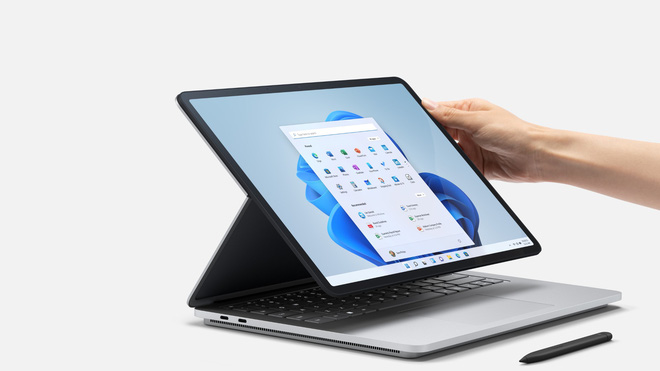 Microsoft ra mắt Surface Laptop Studio: Thiết kế biến hoá từ laptop sang tablet - Ảnh 4. Microsoft ra mắt Surface Laptop Studio: Thiết kế biến hoá từ laptop sang tablet - Ảnh 4.