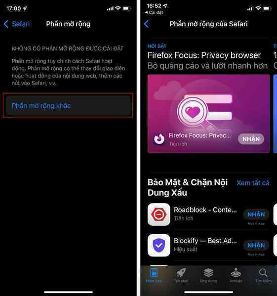 Hướng dẫn cài extension Safari trên iOS 15