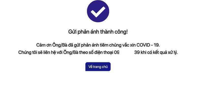 Hướng dẫn phản ánh cập nhật chứng nhận tiêm chủng Covid-19