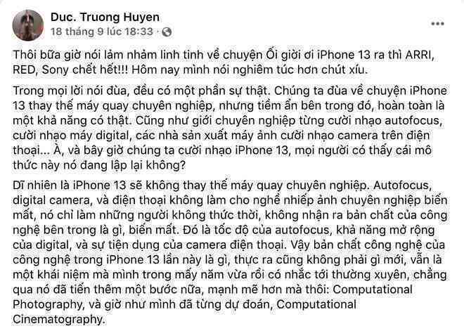 Giám đốc kỹ thuật của hàng loạt phim Việt đình đám nói gì về công nghệ Cinematic Mode trên iPhone 13? - Ảnh 2.