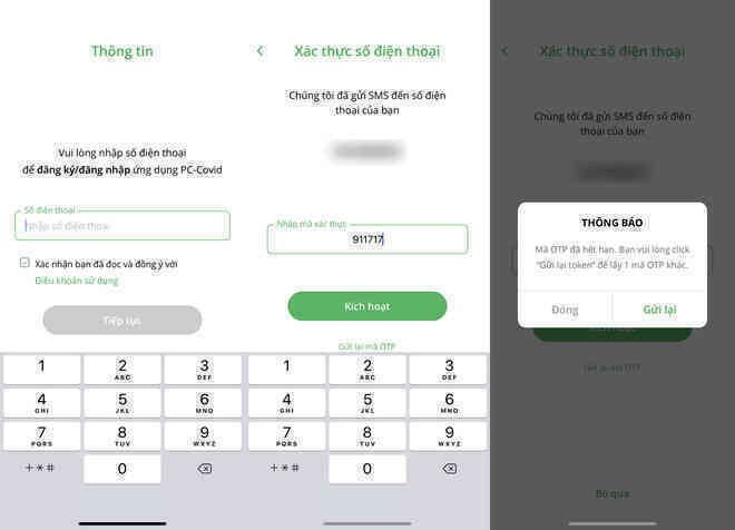 Trải nghiệm sử dụng app PC-COVID: Lỗi ngay từ khâu đăng nhập - Ảnh 7. Trải nghiệm sử dụng app PC-COVID: Lỗi ngay từ khâu đăng nhập - Ảnh 7.