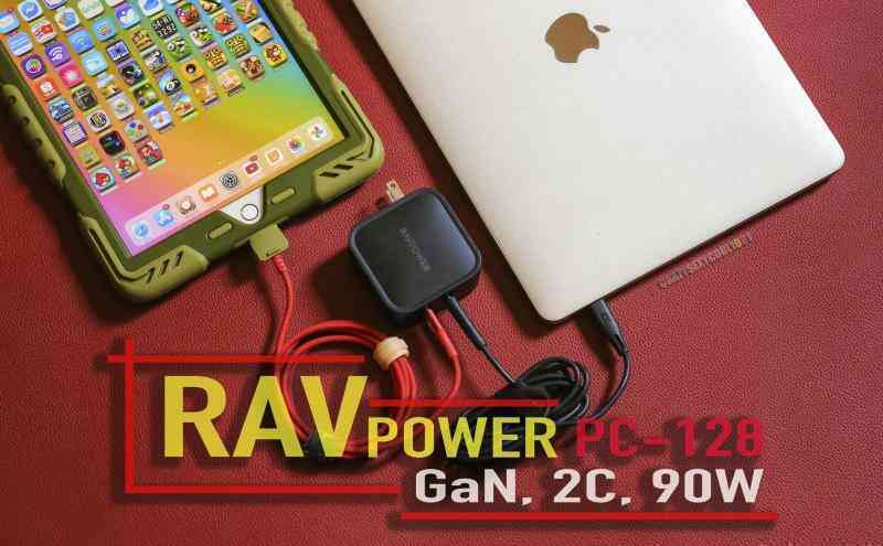 Review củ sạc RavPower PC-128: công suất 90W, công nghệ GaN, 2 cổng C, hỗ trợ PD/QC 3.0