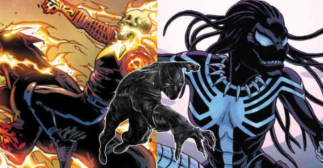 Sẽ ra sao nếu Black Panther là Ghost Rider, Symbiotes hay thậm chí là người tiền sử đến từ 1.000.000 năm trước Công nguyên? - Ảnh 1.