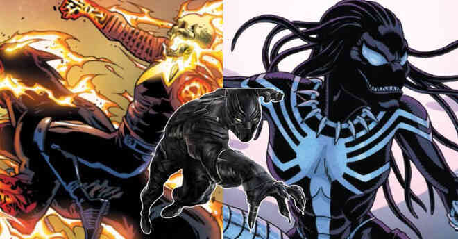 Sẽ ra sao nếu Black Panther là Ghost Rider, Symbiotes hay thậm chí là người tiền sử đến từ 1.000.000 năm trước Công nguyên?