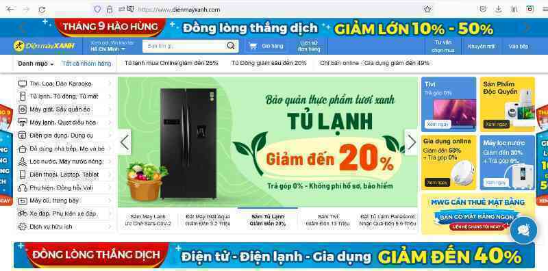 Ba chuỗi bán lẻ MWG vào top website TMĐT được truy cập nhiều nhất tại Việt Nam