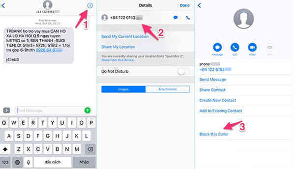 Ba cách chặn tin nhắn rác iMessage trên iPhone