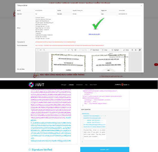 Ứng dụng blockchain và chữ ký số giải bài toán xác thực văn bằng, chứng chỉ