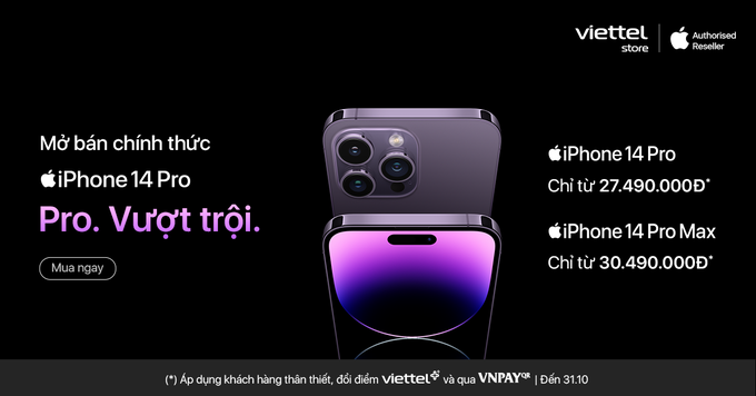iPhone 14 series lên kệ tại Viettel Store toàn quốc