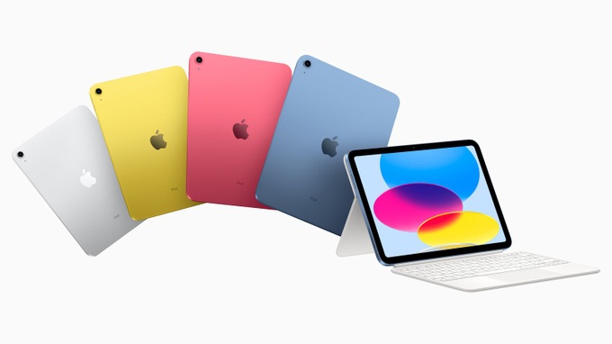 iPad thế hệ thứ 10 đã được loại bỏ nút Home vật lý và được trang bị cổng USB-C (Ảnh: Apple).