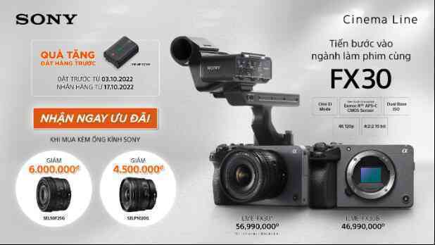Sony ra mắt dòng sản phẩm Cinema Line - FX30 dành cho các nhà làm phim tương lai - Ảnh 5. Sony ra mắt dòng sản phẩm Cinema Line - FX30 dành cho các nhà làm phim tương lai - Ảnh 5.