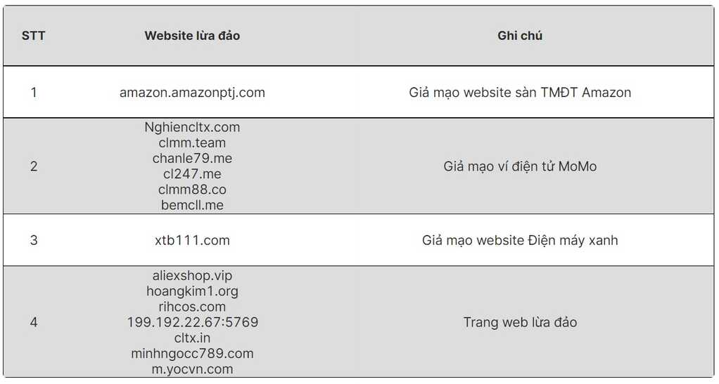 Thêm 207 trường hợp lừa đảo được người dùng Internet Việt Nam phản ánh