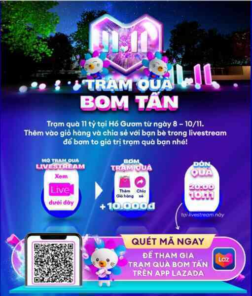 Trạm quà bom tấn tại Hồ Gươm được nhiều người checkin, đón voucher 11 tỉ 20h tối nay - Ảnh 3. Trạm quà bom tấn tại Hồ Gươm được nhiều người checkin, đón voucher 11 tỉ 20h tối nay - Ảnh 3.