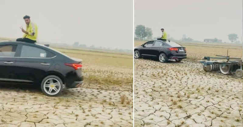 Đem Hyundai Accent đi cày ruộng, chủ xe nhận loạt gạch đá
