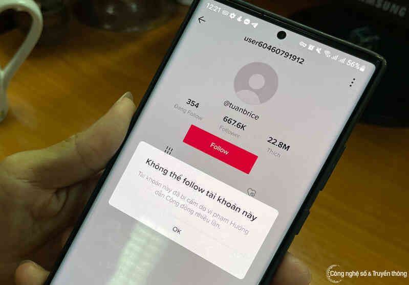 Nờ Ô Nô thiệt hại gì, mất bao nhiêu khi bị khóa tài khoản TikTok?