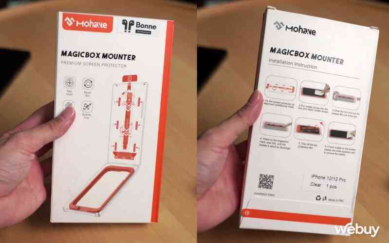 Kính cường lực tự dán: Dùng cực đơn giản, 5 phút dán xong, có màng che bụi, giá 120.000đ
