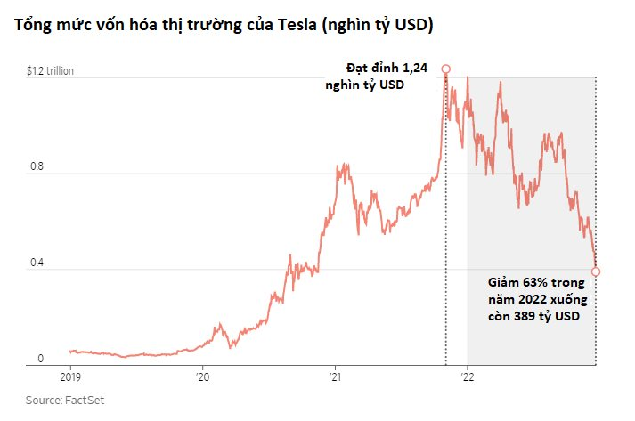 Tesla thấm đòn khi nhu cầu xe điện Mỹ suy giảm, bị thổi phồng nhờ những lời hứa của Elon Musk