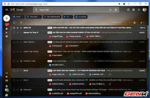 Hộp thư Gmail của bạn đang hết dung lượng lưu trữ? Đây là những mẹo đơn giản giúp dọn dẹp lại - Ảnh 3. Hộp thư Gmail của bạn đang hết dung lượng lưu trữ? Đây là những mẹo đơn giản giúp dọn dẹp lại - Ảnh 3.