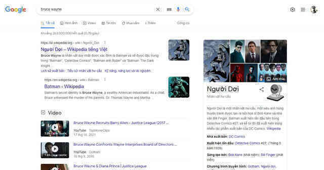 Xem Batman đu dây qua màn hình của bạn chỉ với vài từ khóa tìm kiếm trên Google