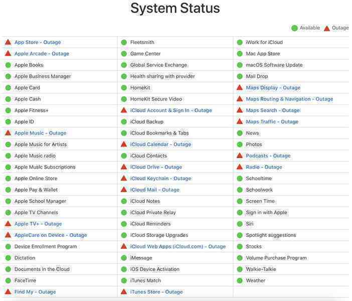Nhiều dịch vụ của Apple sập trên diện rộng - Ảnh 3. Nhiều dịch vụ của Apple sập trên diện rộng - Ảnh 3.