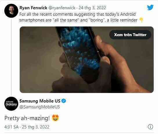 Samsung khen nhầm điện thoại gập của đối thủ trên Twitter